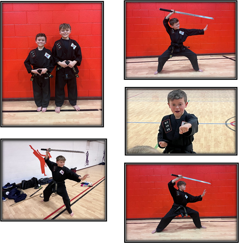 Students displaying their Korean martial art skills