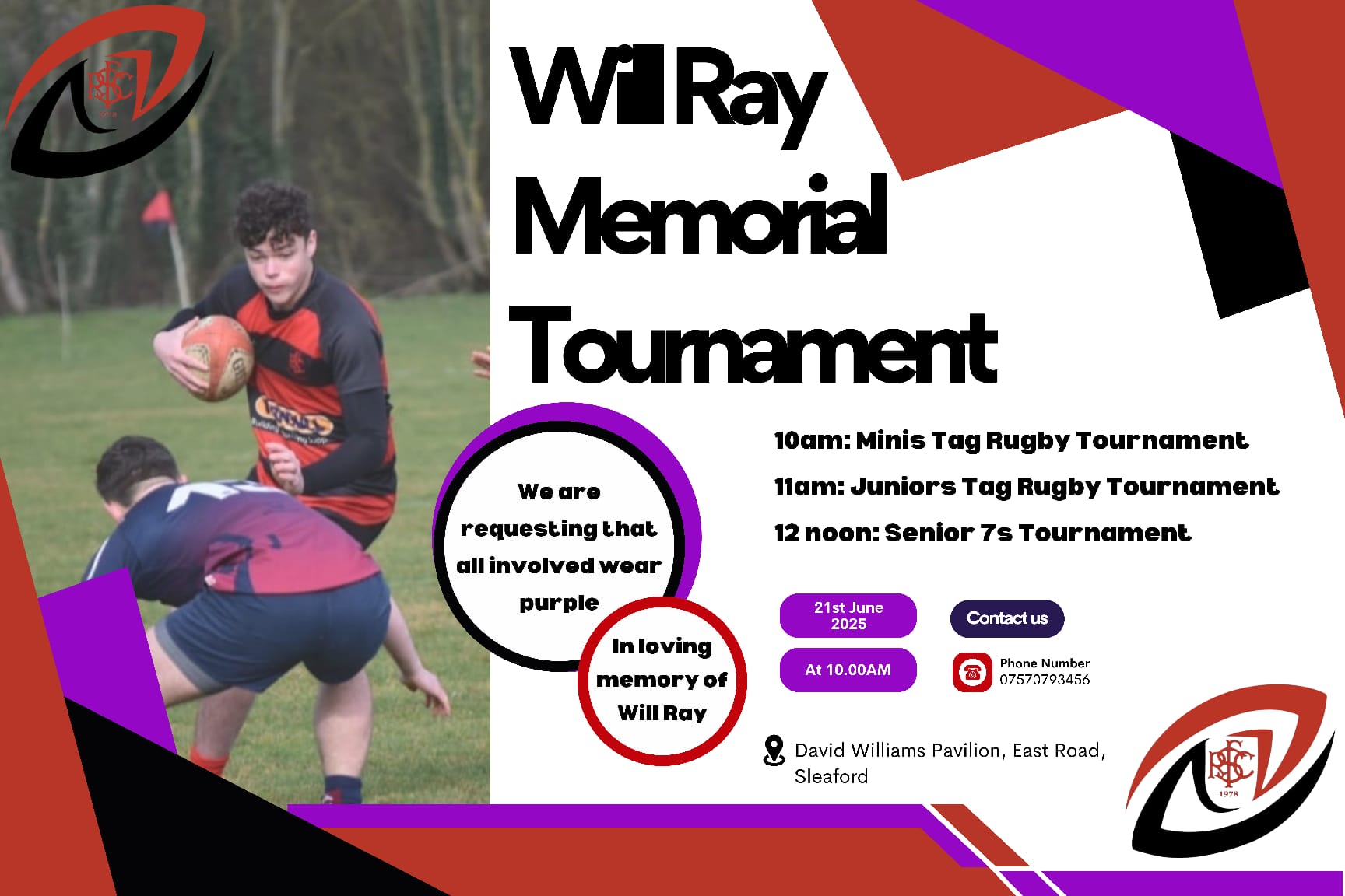 Students playing rugby - Will Ray Memorial Match 21 June 2025