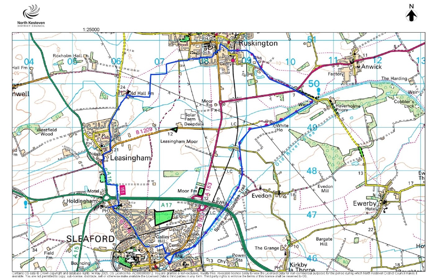 Sponsored Walk Route Map