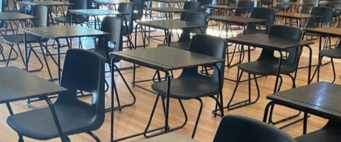 Photo of examination desks